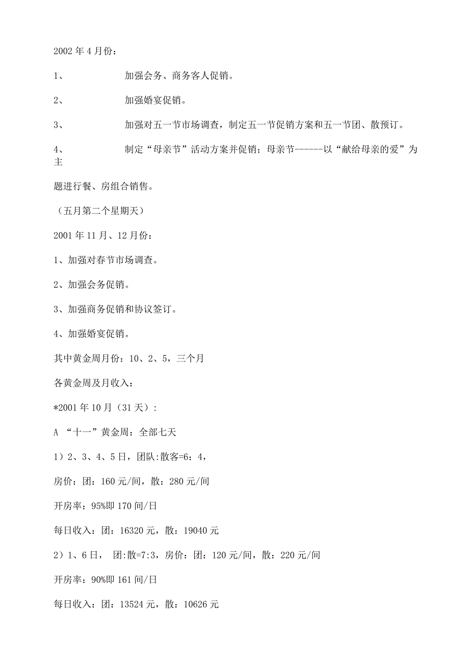 202X年某酒店年度营销方案_第4页