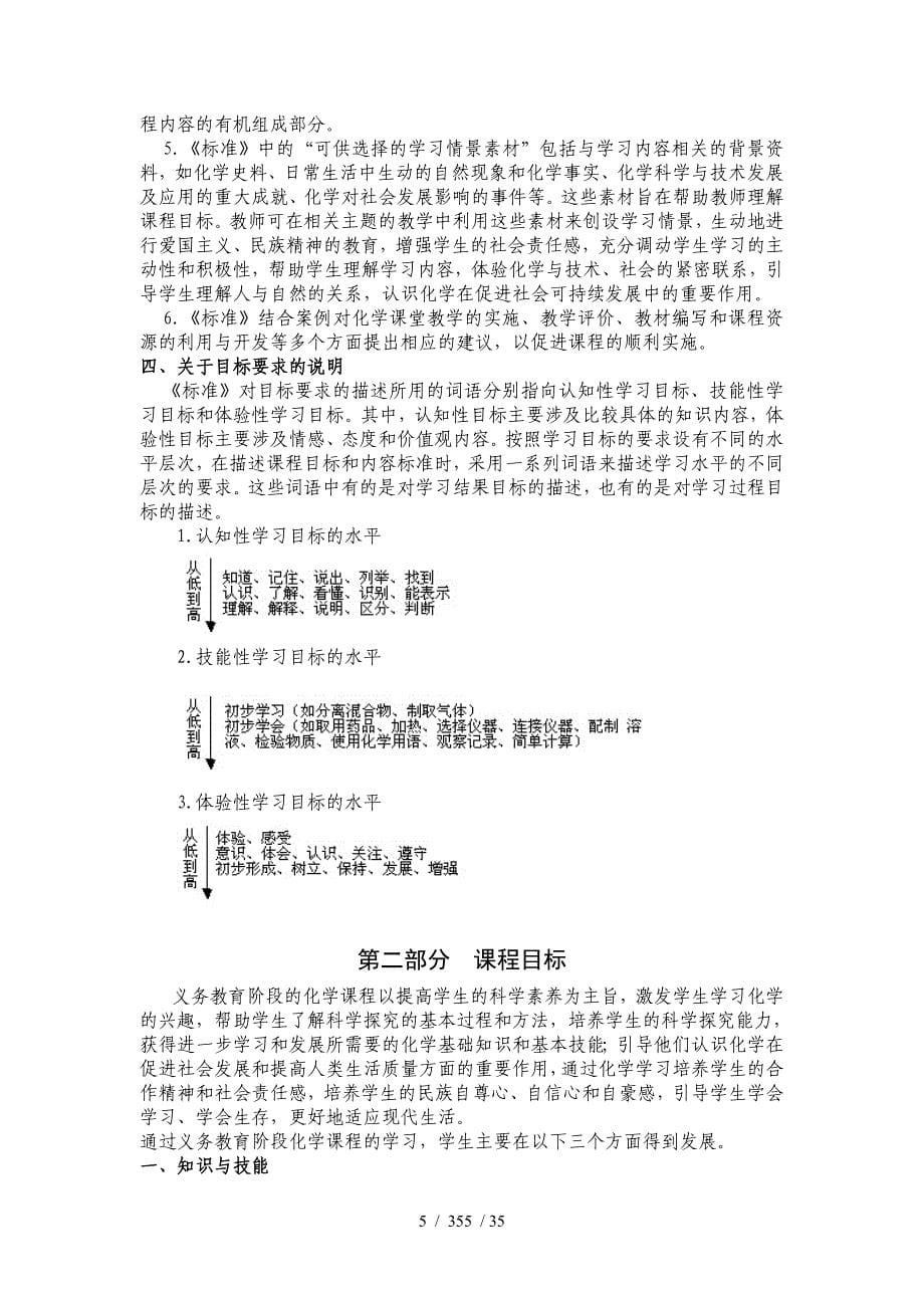 义务教育化学课程标准修订稿_第5页