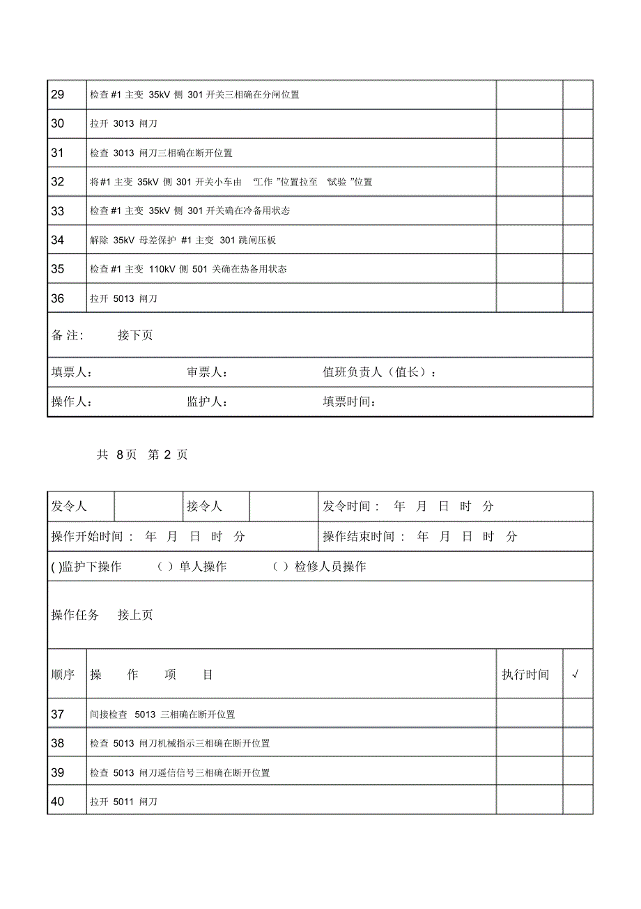 最新倒闸操作票220kV#1主变及三侧开关由运行转为检修 [汇编整理]_第3页