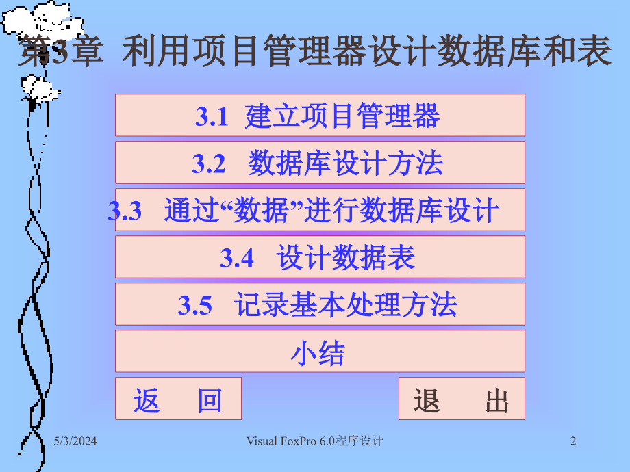 202X年项目管理器设计数据库及表课件_第2页