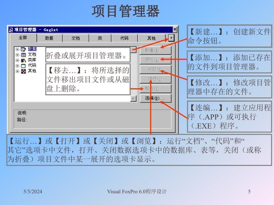 202X年项目管理器设计数据库及表课件_第5页