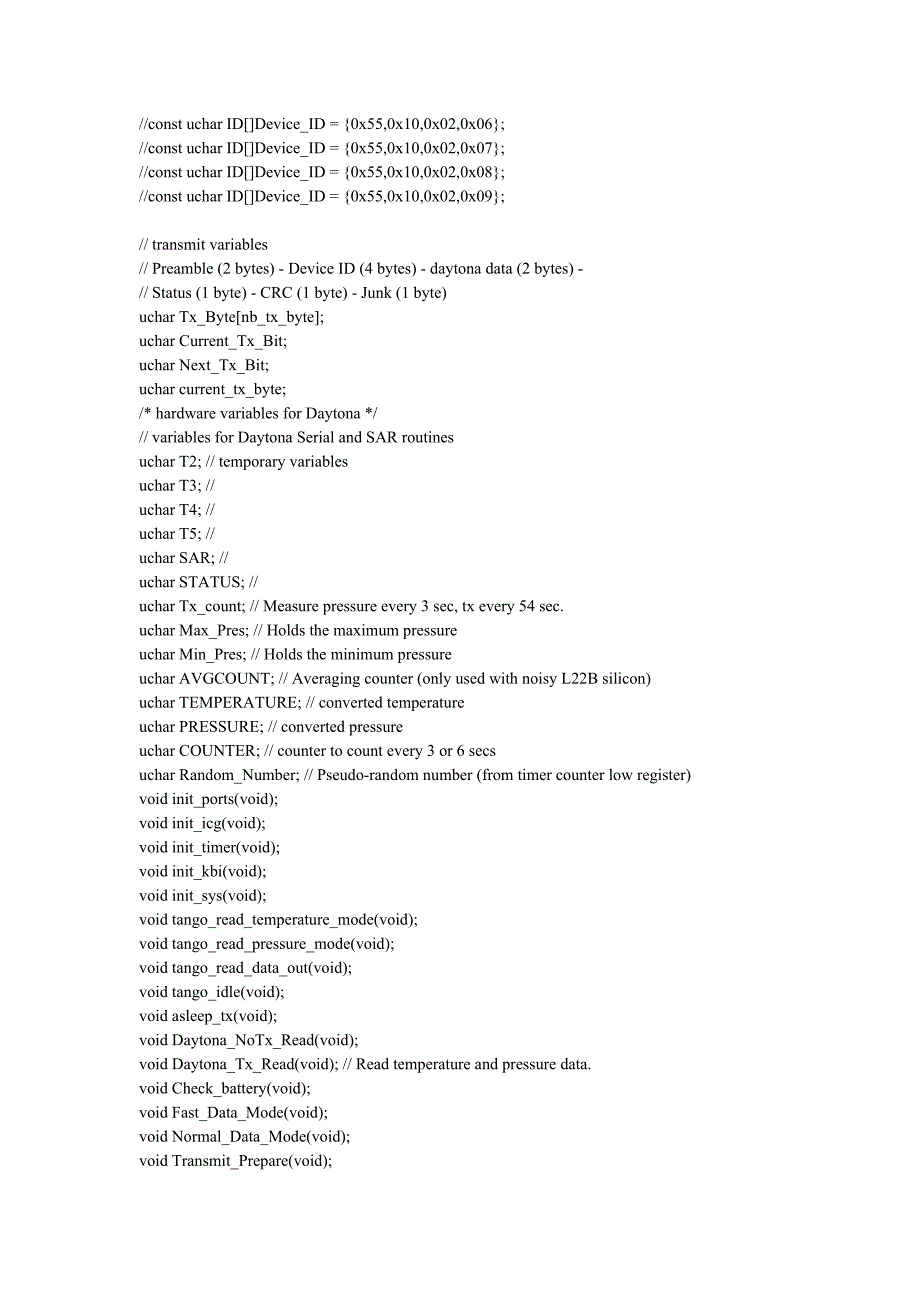 基于MC68HC908RF2轮胎压力监测系统的发射程序文件_第3页