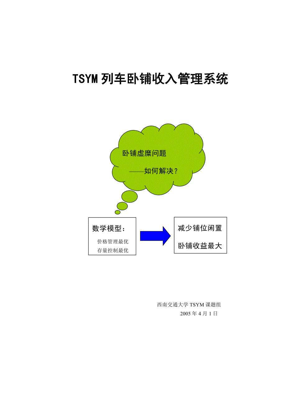 202X年TSYM列车卧铺收入管理系统_第1页