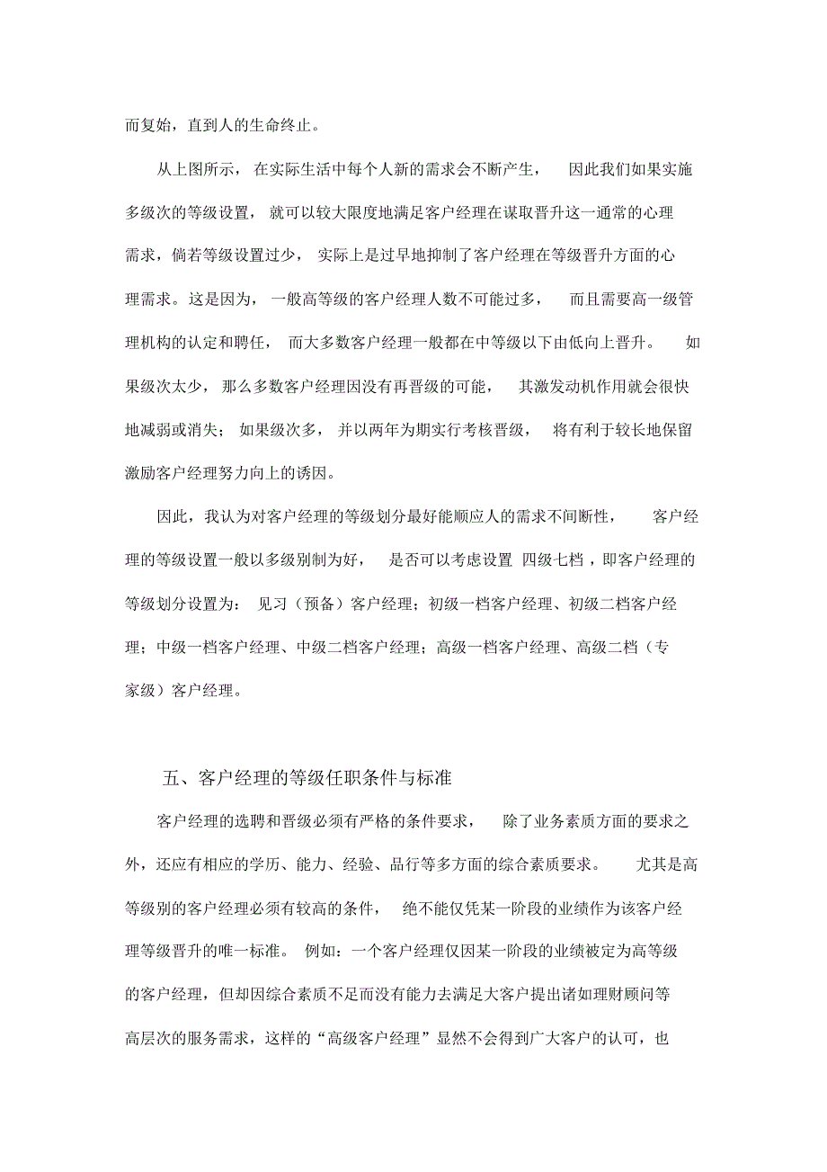 最新对客户经理等级管理的几点建议 [汇编整理]_第4页