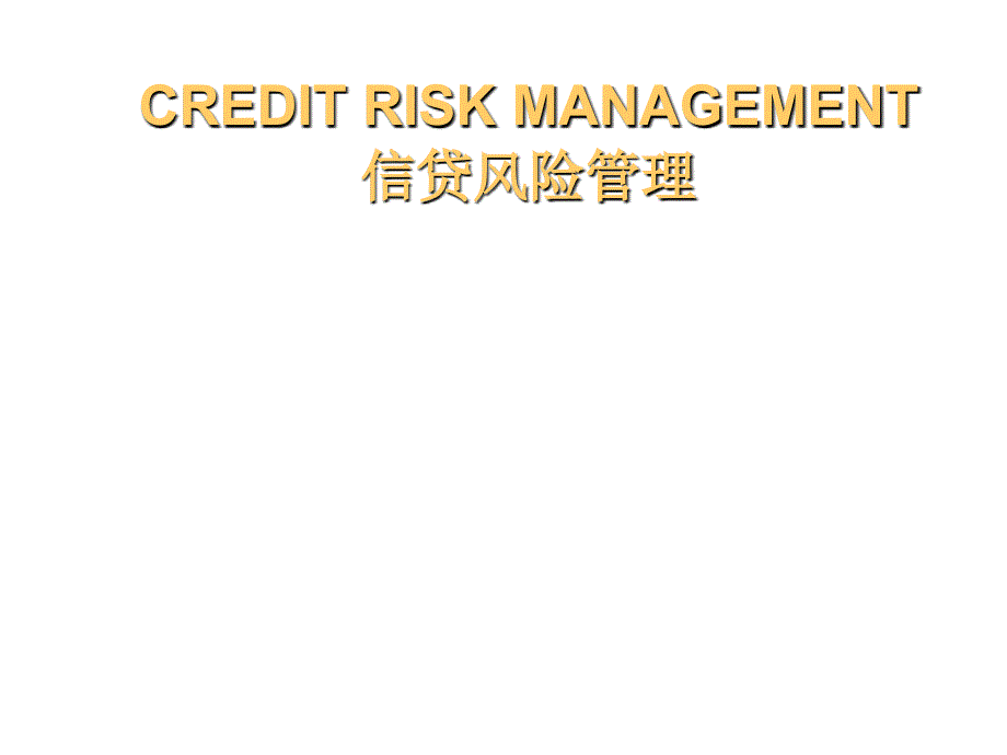 202X年银行信贷风险管理_第1页
