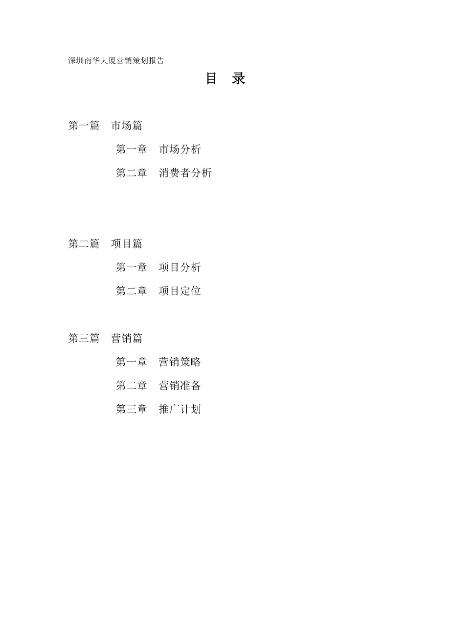 202X年房地产业某大厦营销策划报告_第1页