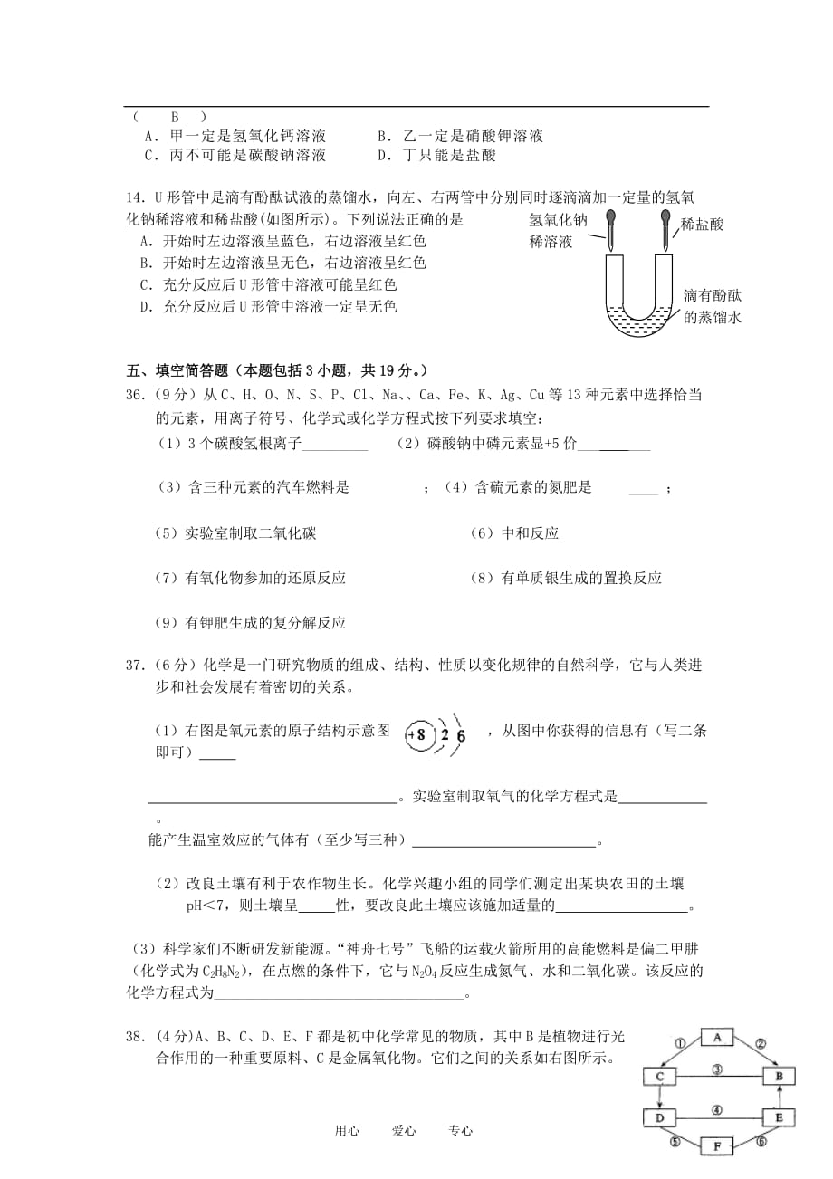 湖北省黄冈市2012届九年级化学4月调研考试 人教新课标版.doc_第2页