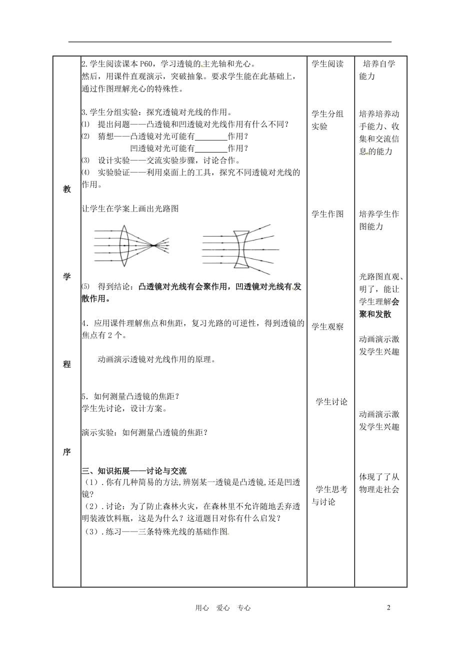 广东省韶关四中八年级物理《透镜》教案.doc_第2页