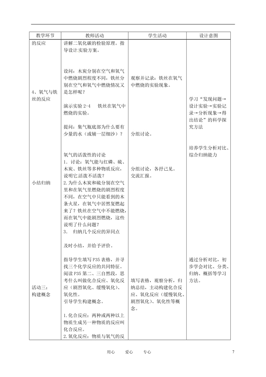 福建省厦门市2012年秋九年级化学上册《氧气》教案 新人教版.doc_第4页