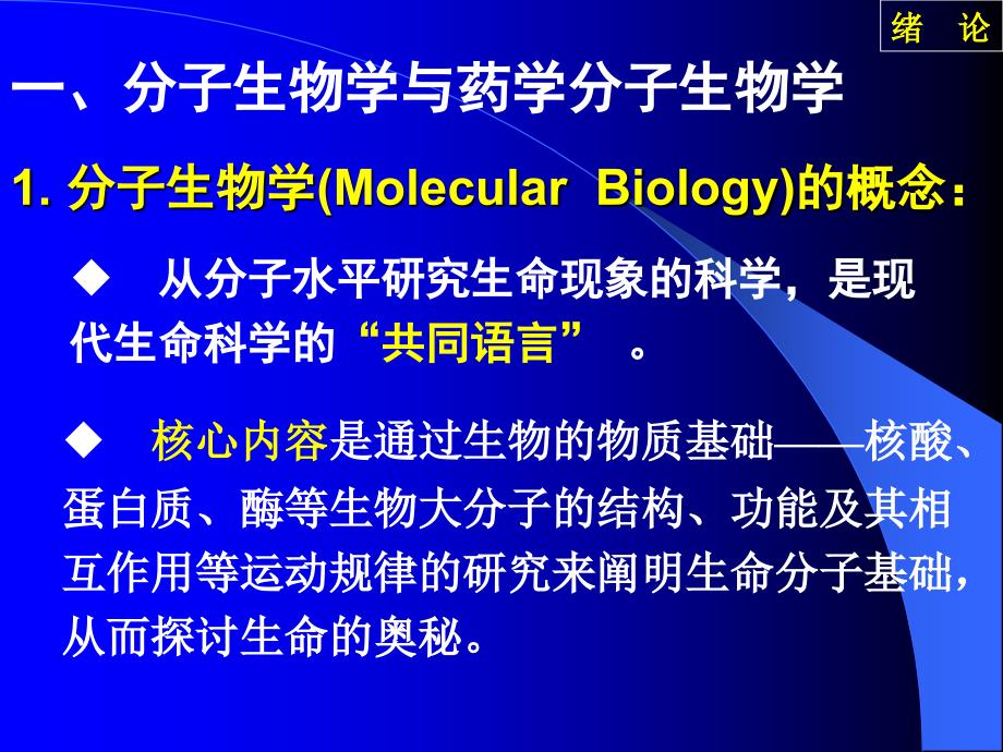 药学分子生物学PharmaceuticalMolecularBiology教程教案_第4页