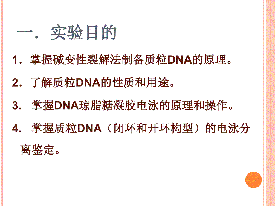 综合性实验一 质粒DNA的小量制备和电泳鉴定培训讲学_第2页