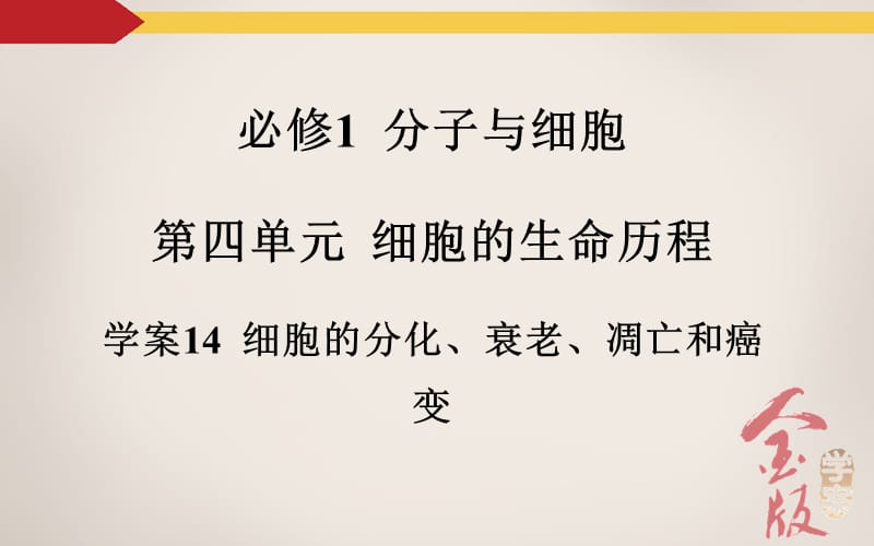 学案14 细胞的分化、衰老、凋亡和癌变讲义教材_第2页