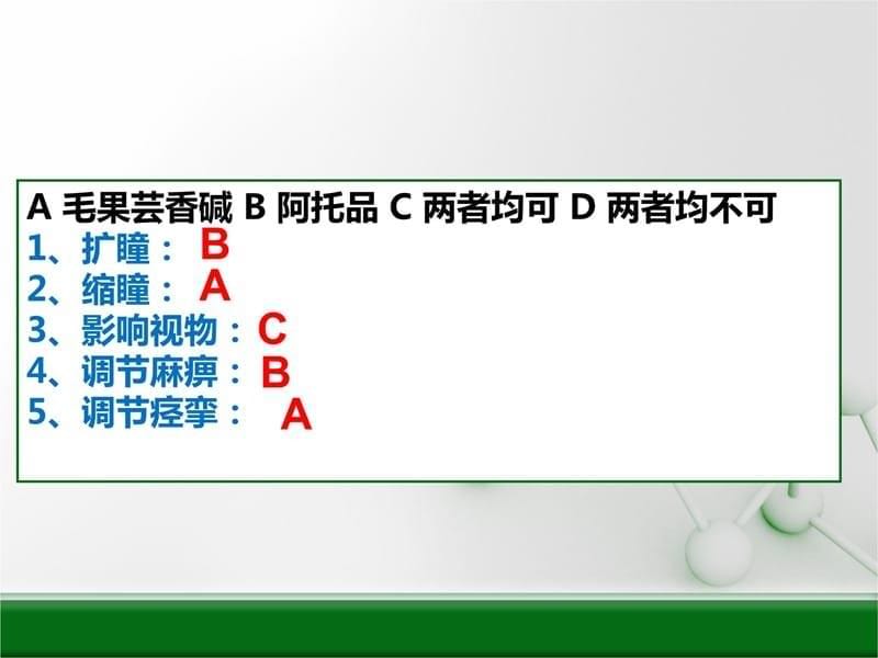 药理学复习题4抗胆碱药培训教材_第5页