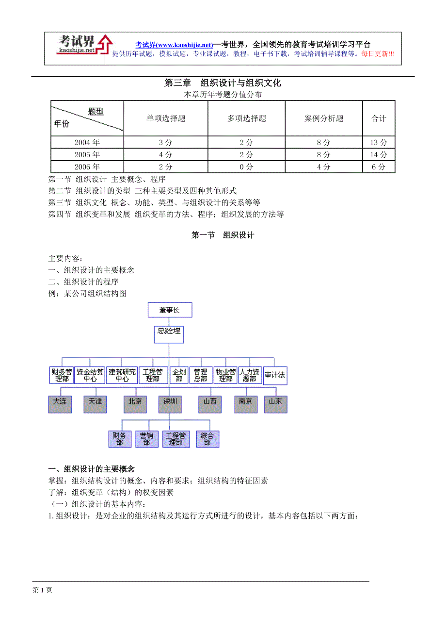 (组织设计）组织设计与组织文化_第1页