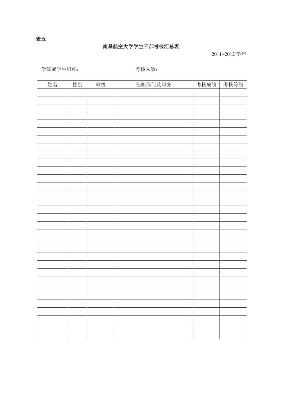 南昌航空大学干部考核表格2_第5页