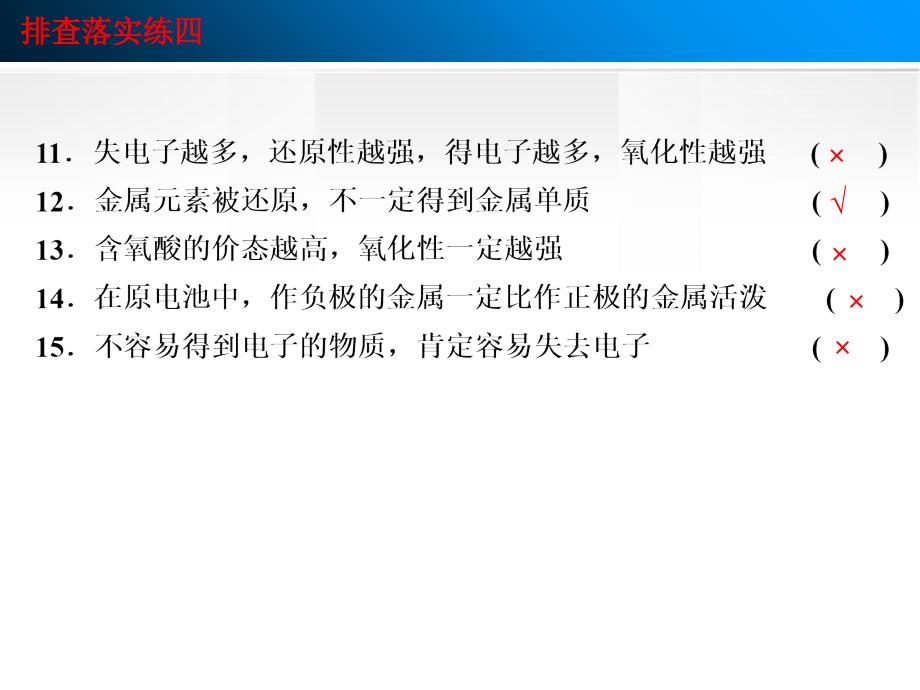 氧化还原反应概念正误的判断幻灯片资料_第4页