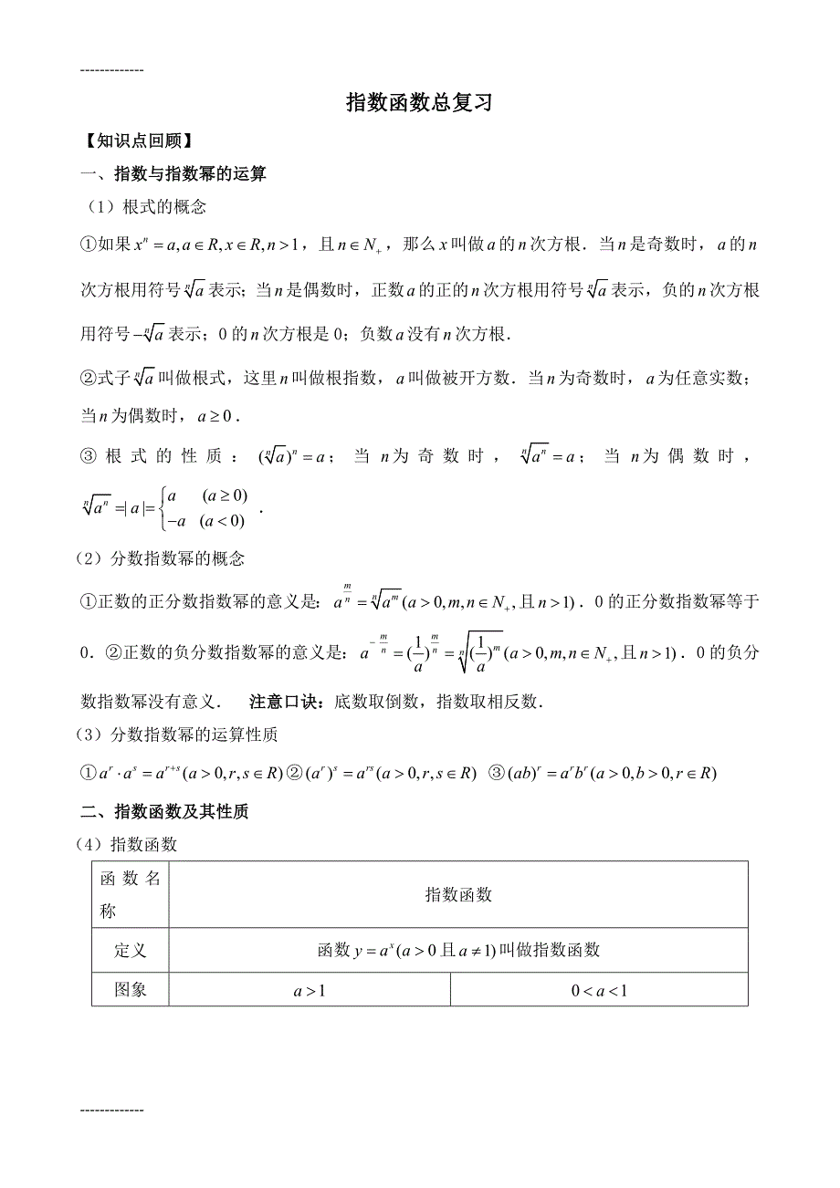 (整理)基本初等函数总复习_第1页