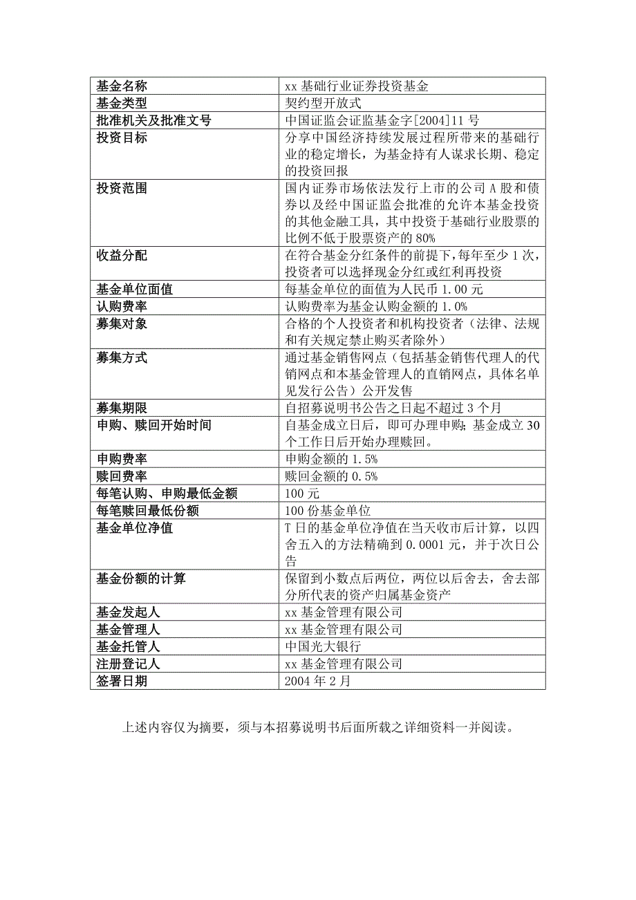 最新某基础行业证券投资基金项目计划书_第2页