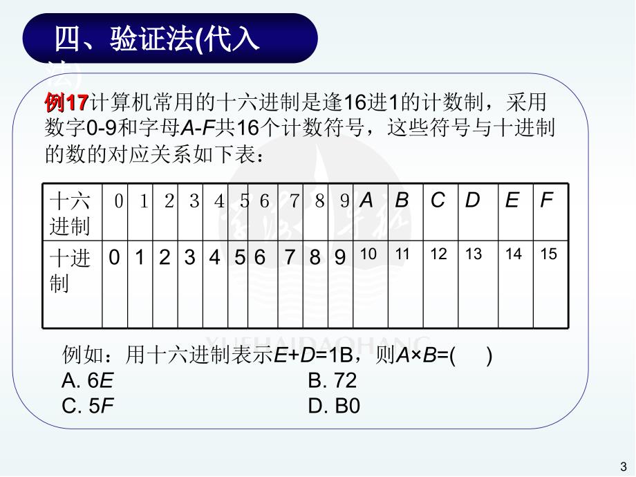 选择题的解题策略二第二十一讲课件教学讲义_第3页