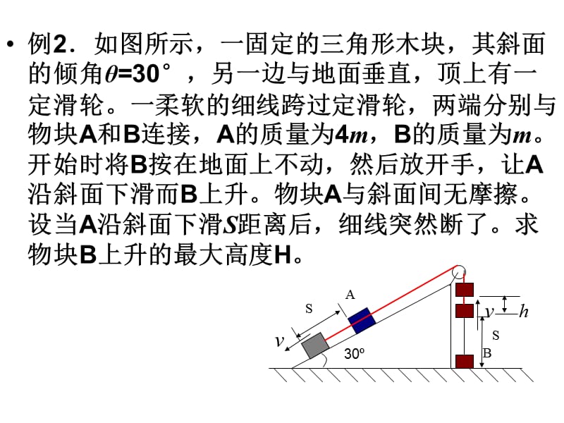 一柔软的细线跨过定滑轮两端分别与物块A和B连接A的知识分享_第2页