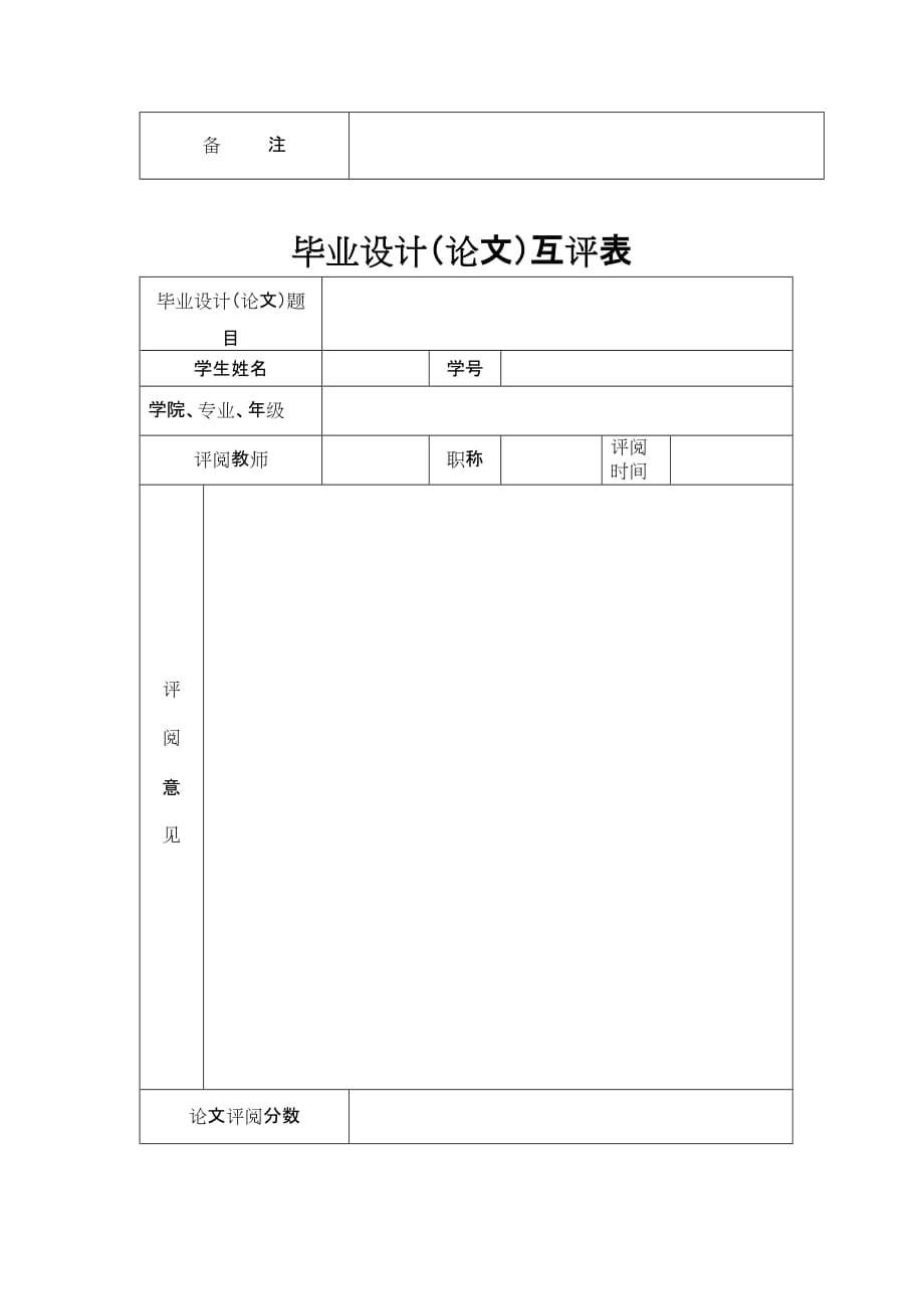 毕业设计(论文)初评、评阅表、互评表.doc_第3页