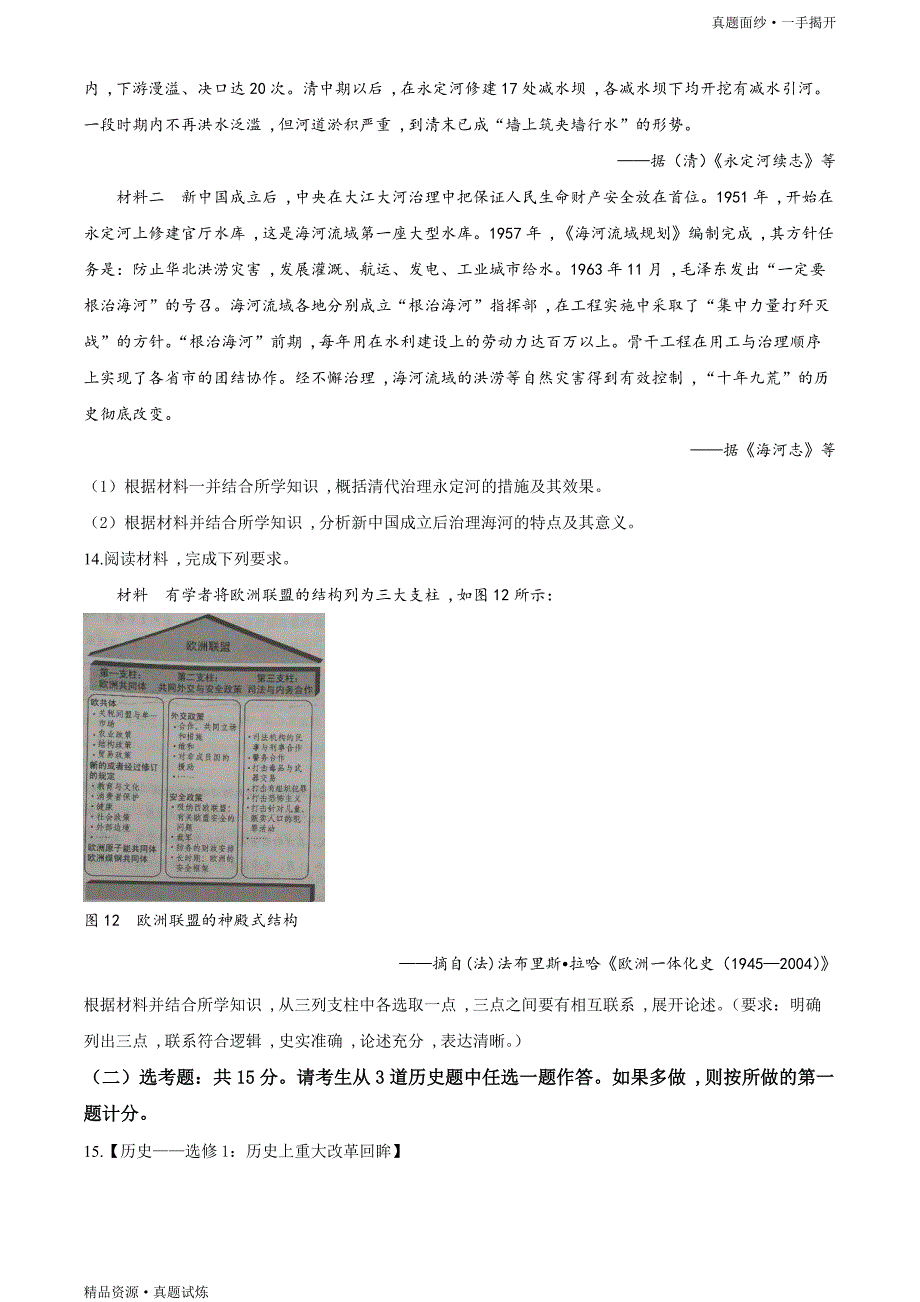 2020年高考【真题】-全国卷Ⅱ文综试题解析（精编）高清（原卷）_第4页