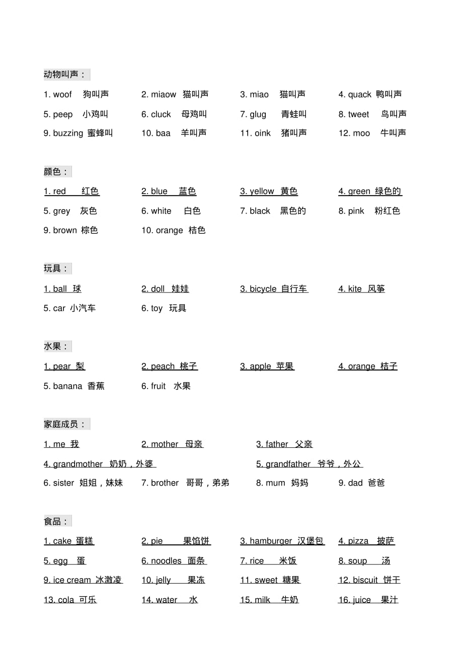 一年级沪教版英语单词[汇编]_第2页