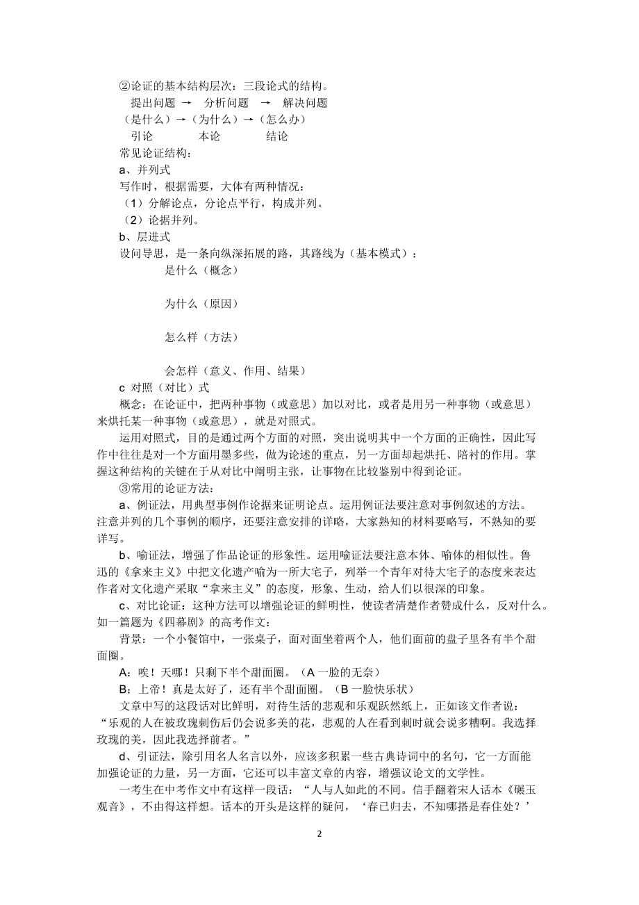 初中语文九年级 议论文写作课件_第2页