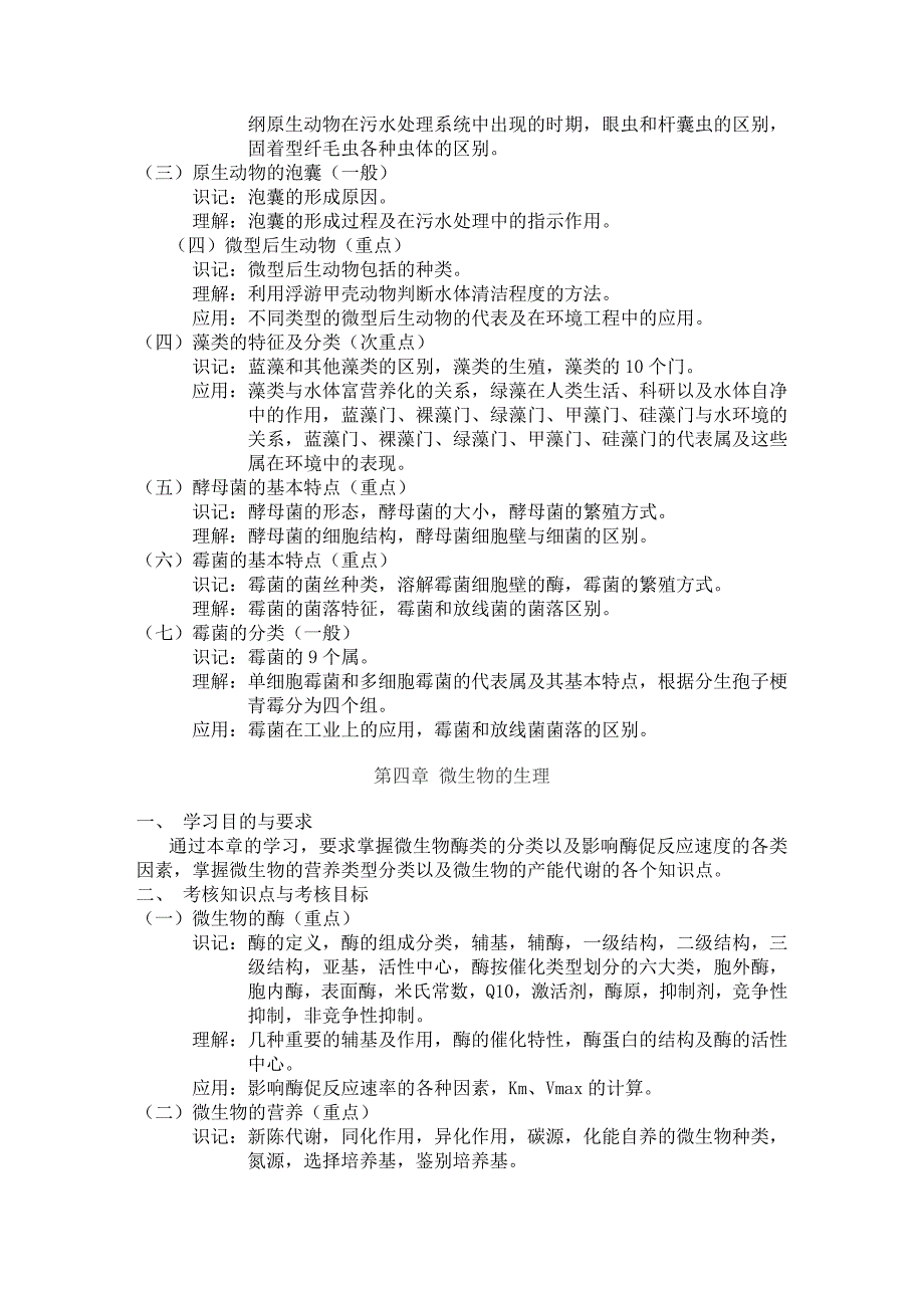 湖北省高等教育自学考试大纲 环境生物工程.doc_第4页