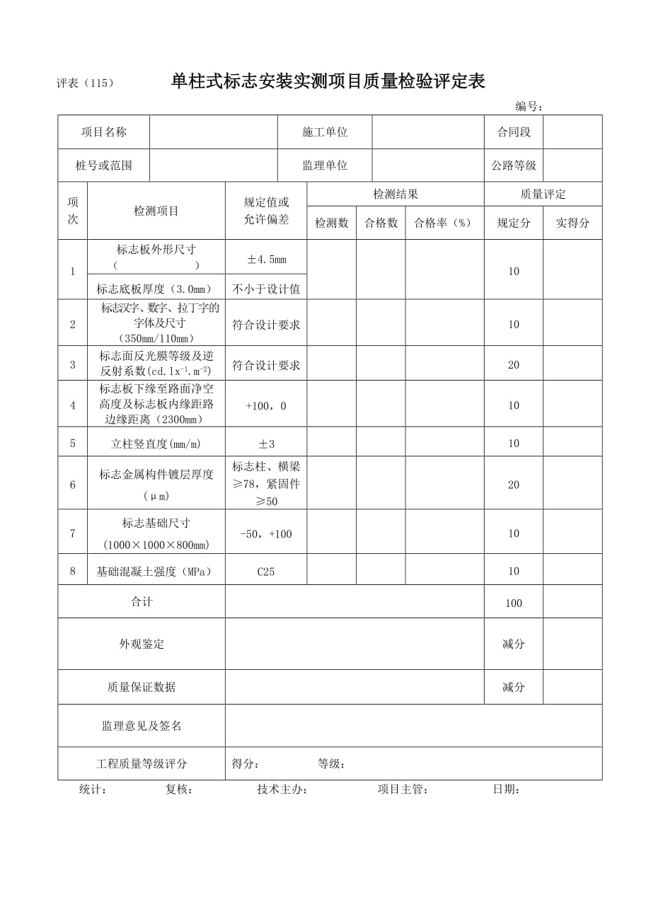 (交通运输)交通竣工评定表_第2页