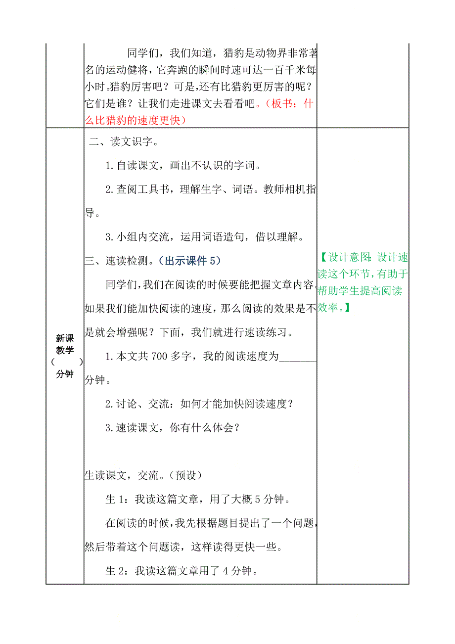 部编版五年级语文上册第二单元《第七课什么比猎豹的速度更快 教案》_第2页