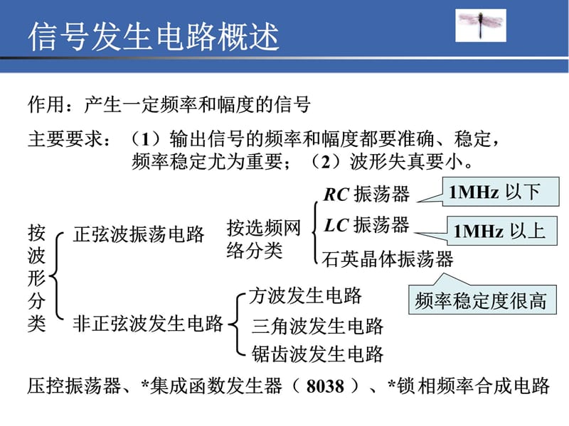 信号发生电路概述课件教学教材_第1页