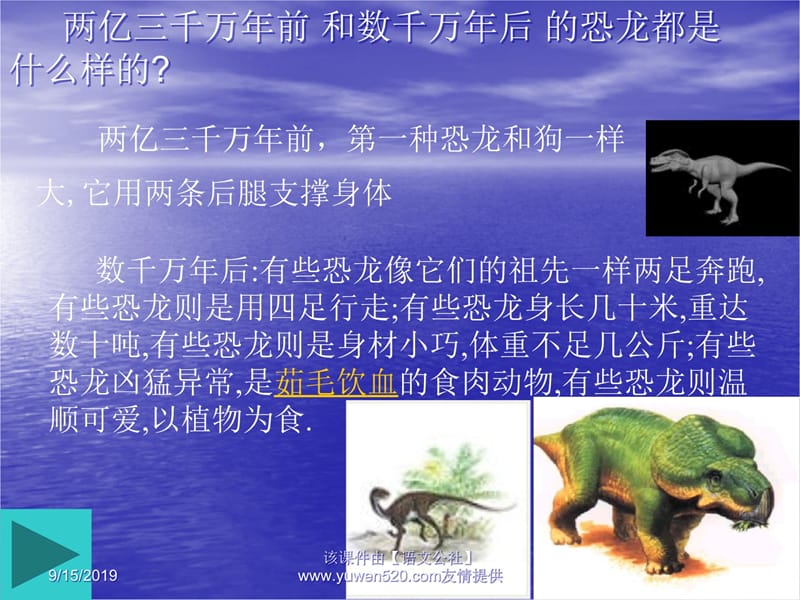 小学语文飞向蓝天的恐龙教学课件教学文稿_第5页