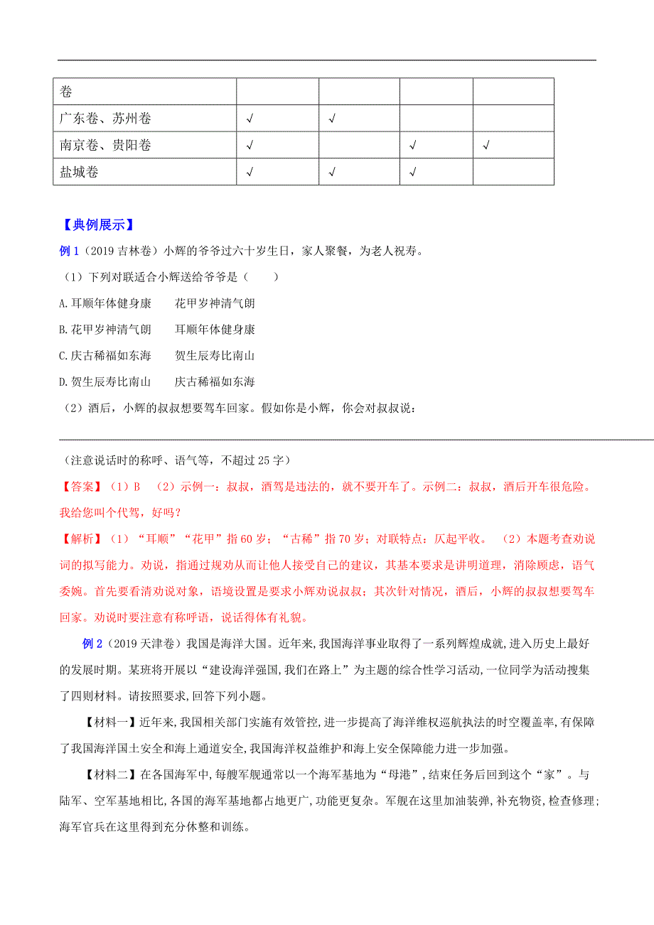 高中语文综合性学习复习题（含答案）_第2页