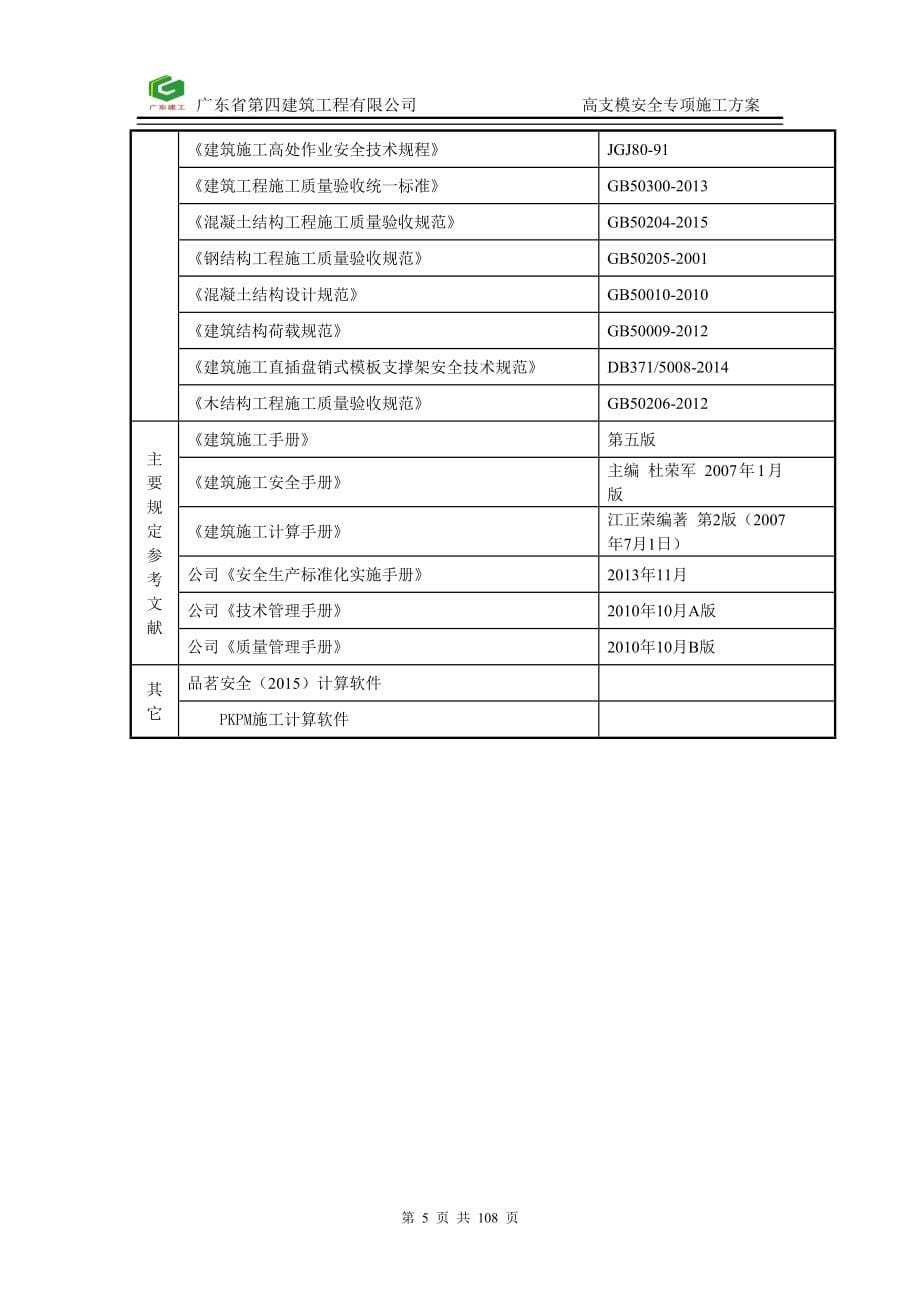 (工程安全)高支模安全专项施工方案讲义_第5页