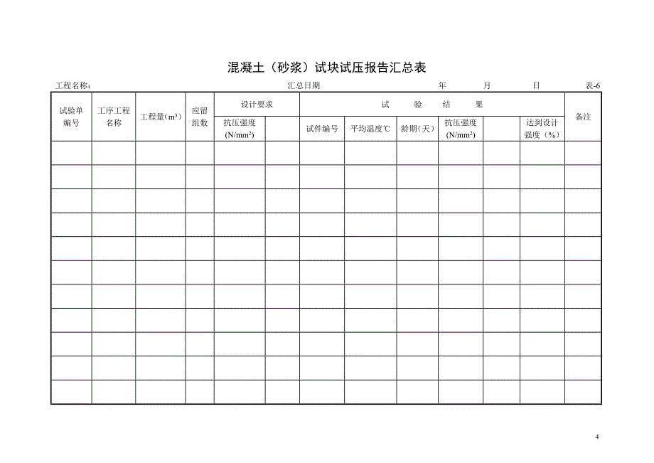 (工程制度与表格)公用工程施工技术讲义表格格式_第4页