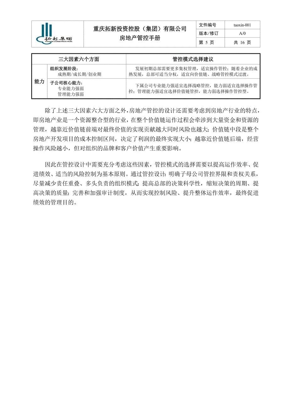 (房地产经营管理)某市拓新集团房地产管控手册16页某某某_第5页