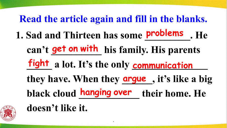 人教版八年级下册 Unit 4 Why don27t you talk to your parents Section A Grammar Focus-4cppt课件_第4页