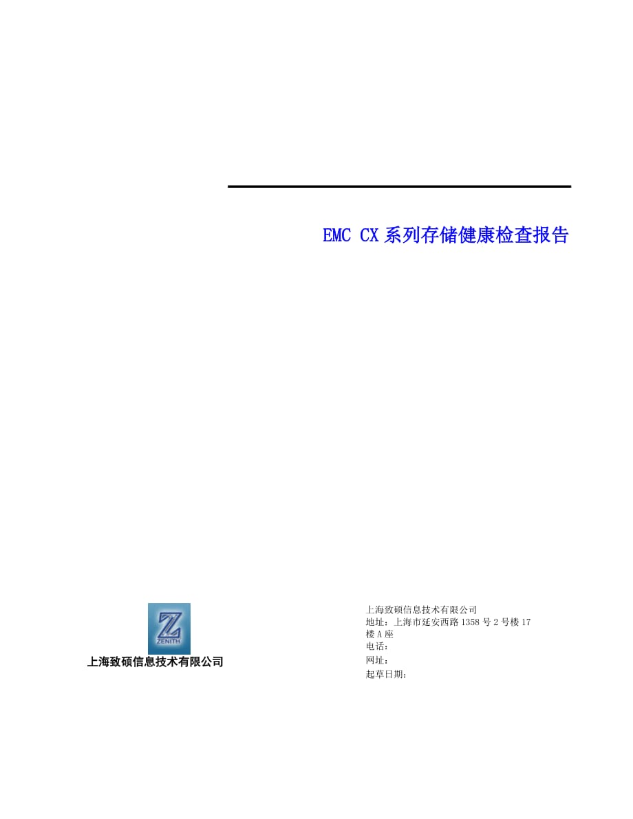 EMC存储巡检报告模板v1.0.doc_第1页
