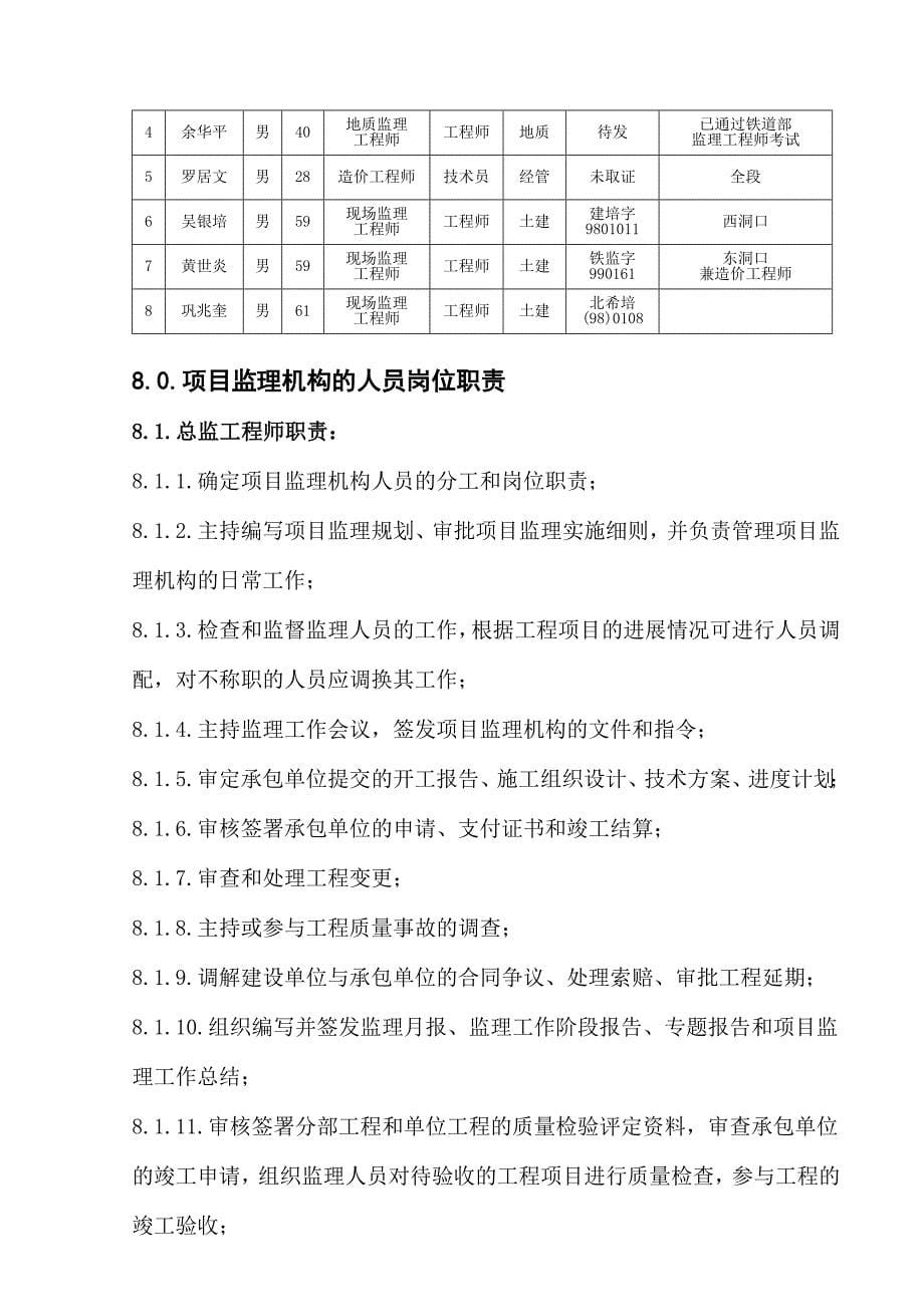 (工程监理)某隧道工程监理规划_第5页