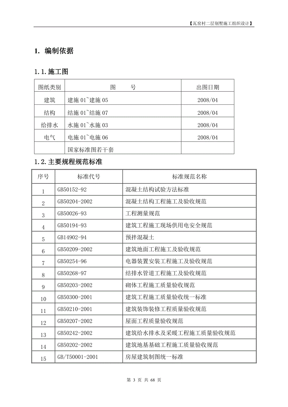 (房地产经营管理)别墅施工组织设计概述doc68页)_第3页