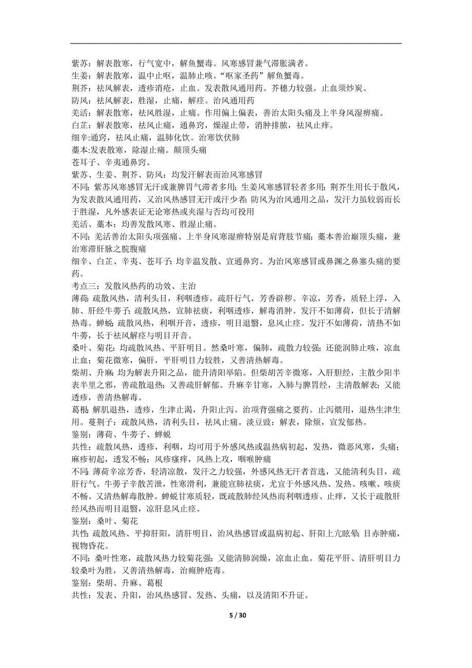 (医疗药品管理)主管中药师中药重点DOC30页_第5页