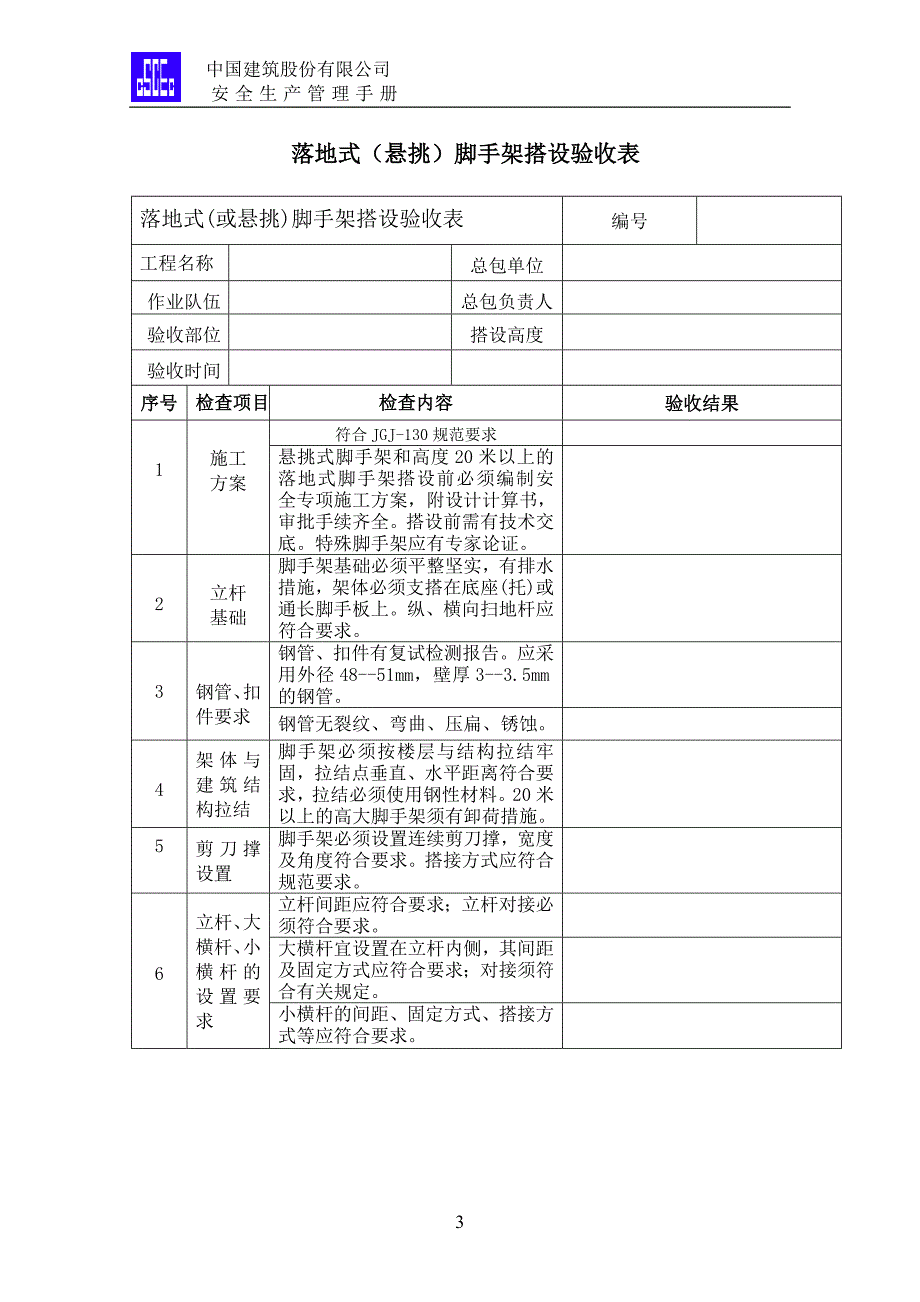 (工程安全)建筑施工各项安全检查验收表格_第3页