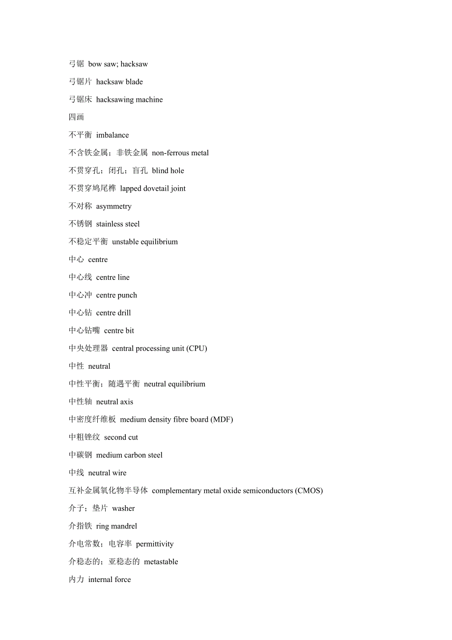 (机械行业)汉英词典机械类常用词汇72)_第4页