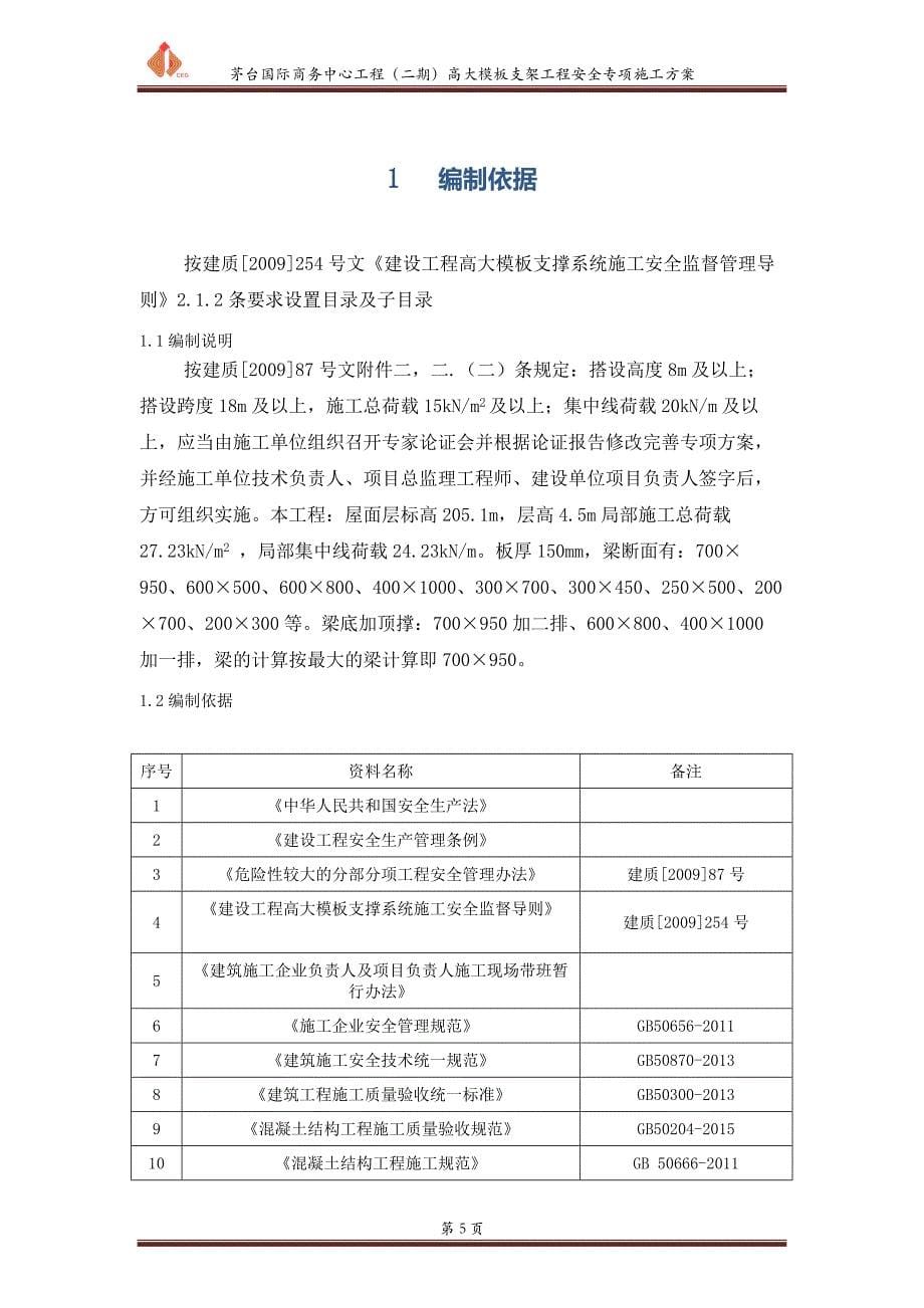 (工程安全)高大模板支架工程安全专项施工方案论证后某某某088_第5页