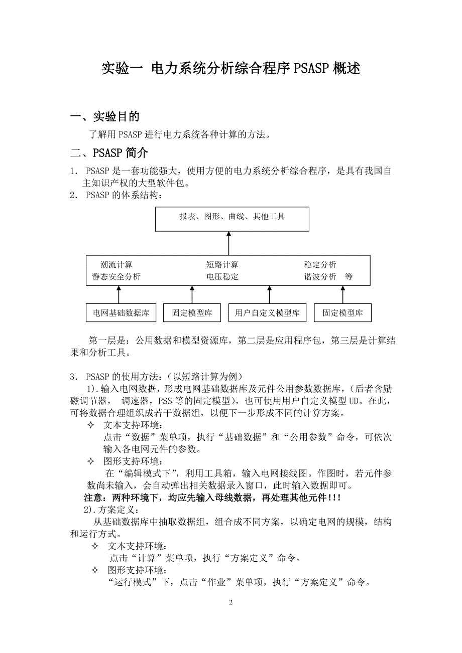 (电力行业)电力系统分析综合实验报告_第2页