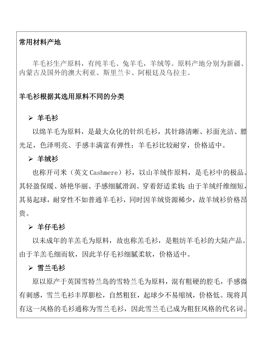 (服装企业管理)羊毛衫服装的产品知识概论_第4页