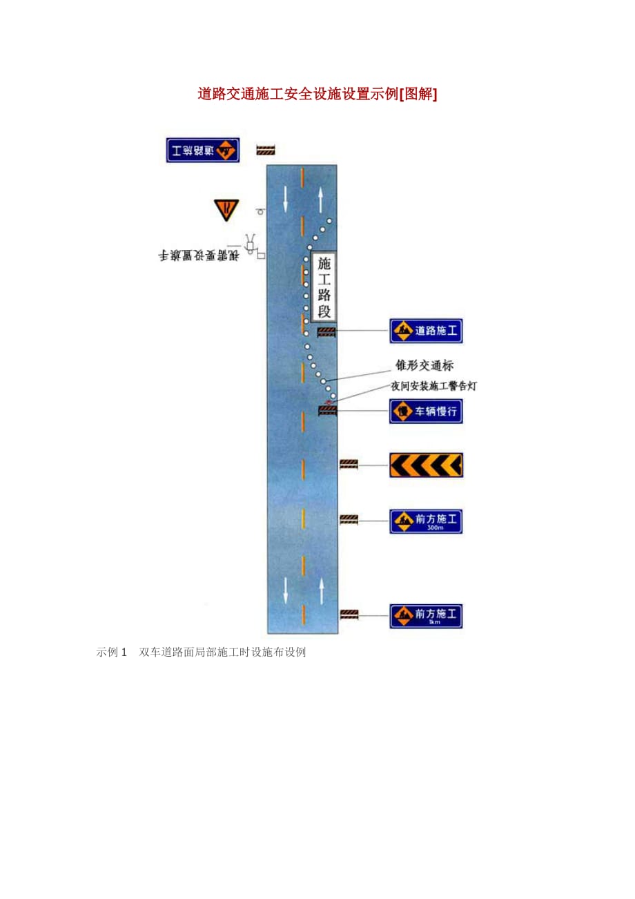 (工程安全)道路交通施工安全设施设置示例图解_第1页