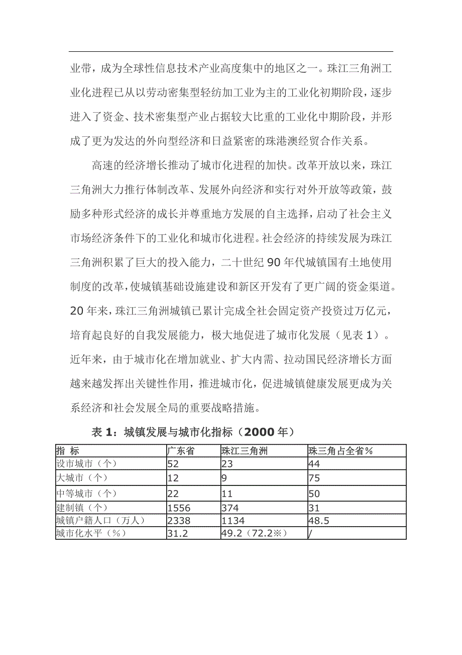 (城市规划)珠江三角洲城市化专题规划1)_第2页