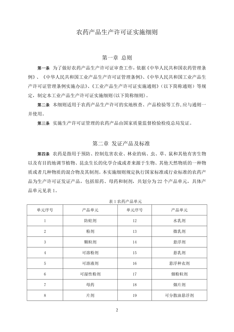 (医疗药品管理)农药产品生产许可证实施细则_第3页